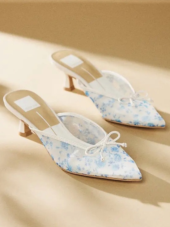 Dolce Vita Shoes - NIB Dolce Vita Cleo Blue Floral Mesh Mule - Size 6